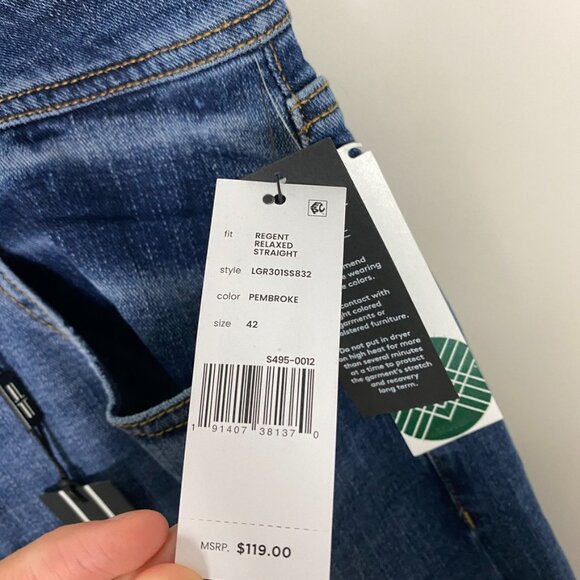 Liverpool Regent Relaxed Straight Jeans Mens 42x32 Pembroke Medium Wash - Picture 6 of 10